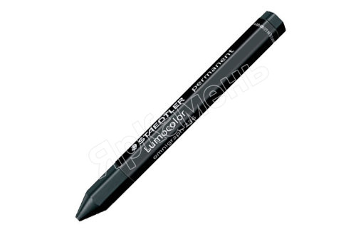 Восковой маркер влагостойкий Staedtler серии Lumocolor черный 