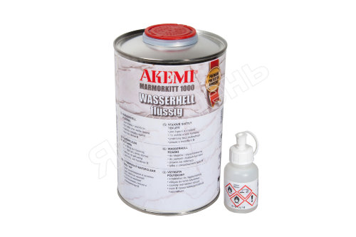 Клей-мастика AKEMI Marmorkitt 1000 прозрачный жидкий, 0,9 л 