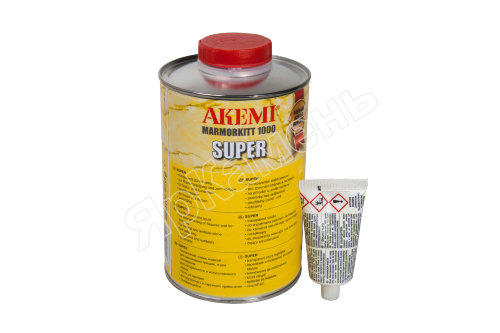 Клей-мастика AKEMI Marmorkitt Super прозрачный жидкий, 0,9 л 