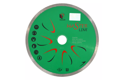 Универсальный, недорогой алмазный круг высокого качества со сплошной режущей кромкой для резки... Алмазный диск DIAM 200x1,6x7x25,4 1A1R GRANITE Master Line